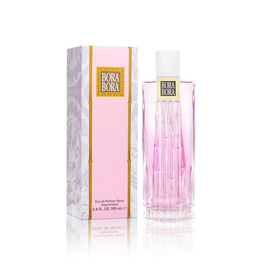 Liz Claiborne Bora Bora Eau de Parfum Spray for Women, Floral EDP Scent with Notes of Coral Flower, Lychee, Blush Orchid, and Amber, 3.4 fl oz
