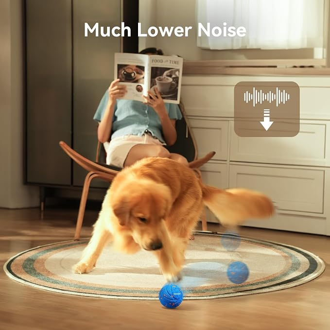 Cheerble Smart Interactive Dog Toy, Wicked Ball AIR, E-TPU Material | Automatic Moving, Bouncing, and Rotating, IPX7 Waterproof Rating, Active Rolling Ball for Puppy, Medium and Large Dogs