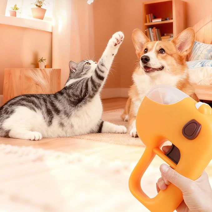 Interactive Dog Treat Dispenser with Adjustable Portion Control and Fun Throwing Action Smart Feeding Device