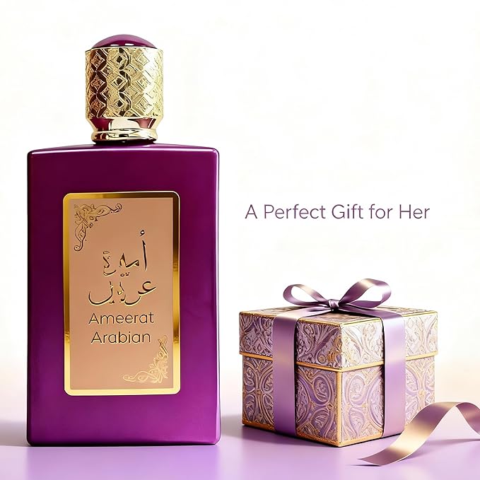 A CENTER Ameerat Arabian Women's Eau de Parfum | 100ml Oriental Strawberry Rose Scent | Premium Cologne-Style Feminine Fragrance Gift for Her