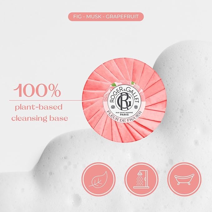 ROGER & GALLET Body Wash & Body Soap for Women | Fleur de Figuier - Fig Blossom 3.5 oz