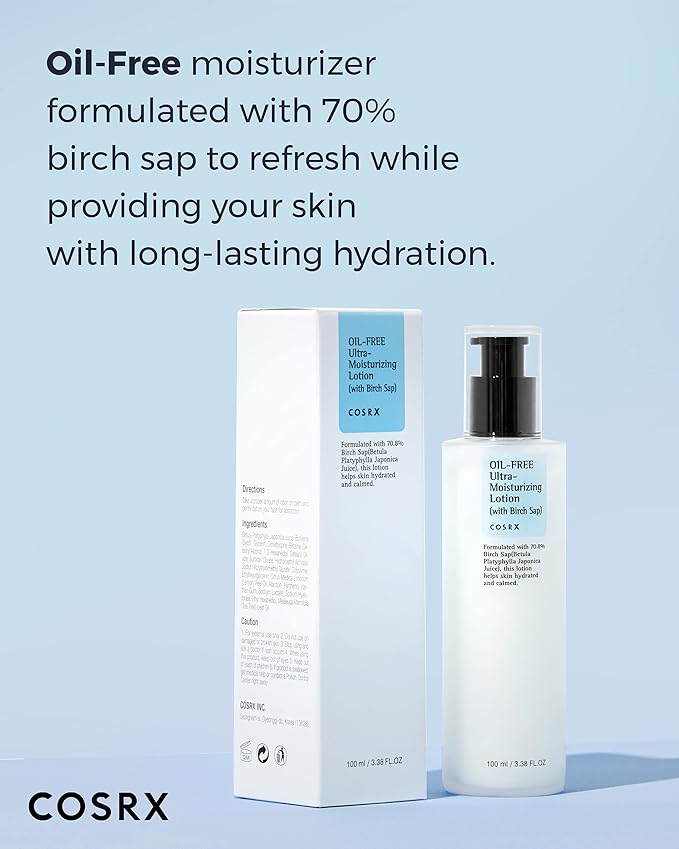 COSRX Oil-Free Revitalizing Duo - Oil Free Lotion with Birch Sap + Retinol 0.3% Cream