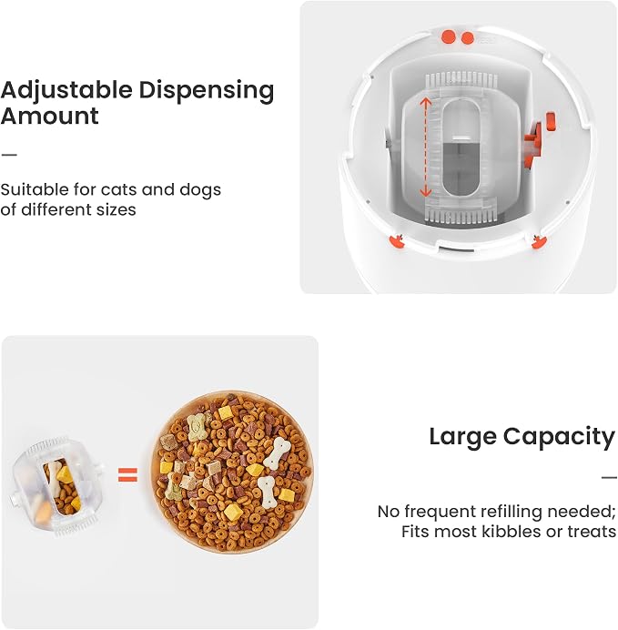 Potaroma Dog Puzzle Feeder Toy, Interactive IQ Training | Electronic Treat Dispenser, Automatic Rechargeable With Remote for Food Dispensing, All Breeds, 280ml Capacity