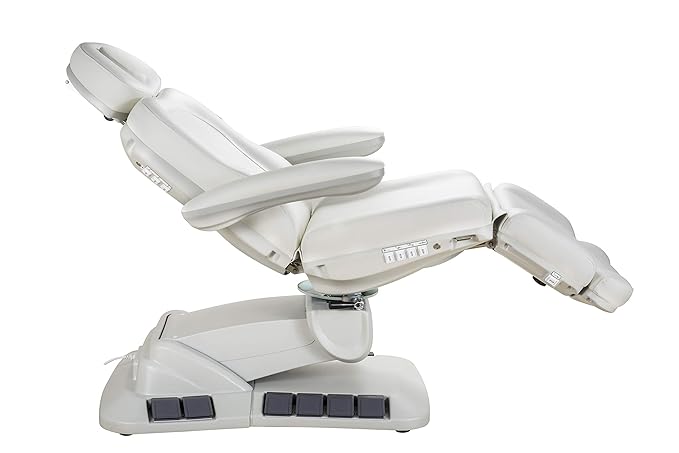 Silver Fox - Facial Chair for Esthetician, Electric Spa Treatment Chair with 4 Motors, Professional Beauty Bed, Adjustable Salon Treatment Table with 240° Rotation - 2246EB, Ivory