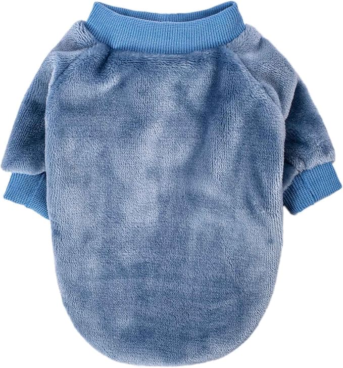 FabriCastle Dog Sweater, 3-Pack Dog & Cat Clothes, Ultra Soft and Warm Pet Jackets XXS XS for Small Dogs Boy & Cats, Winter Pet Apparel Costumes, Puppy Outfits (Grey,Blue,Dark Blue, XX-Small)