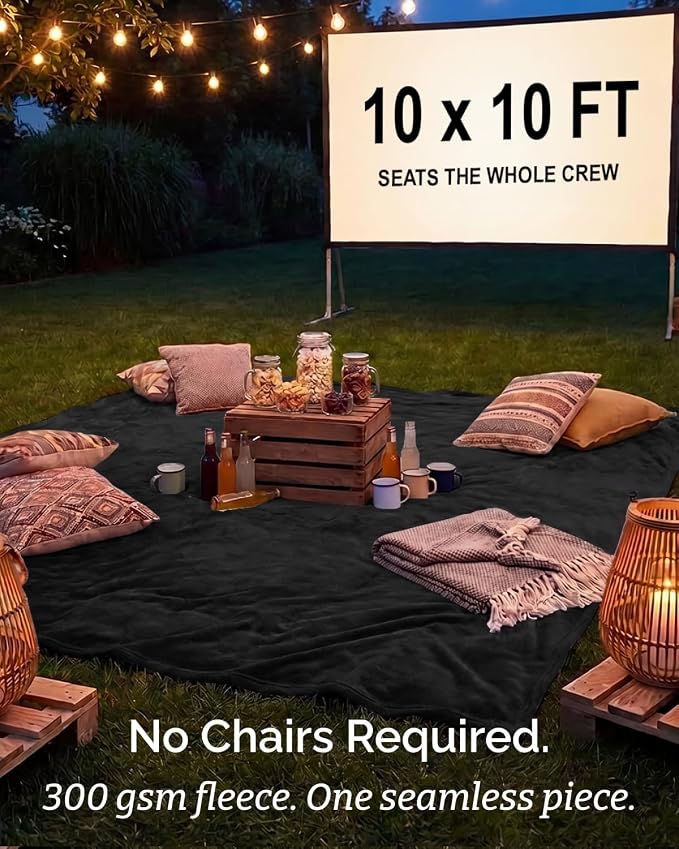 Ultra Soft Fleece Blanket Oversized King Size - Flannel Fleece Luxury Blanket - Lightweight for Couch Bed Chair - Thick, Warm and Breathable - All Season Cozy, Black