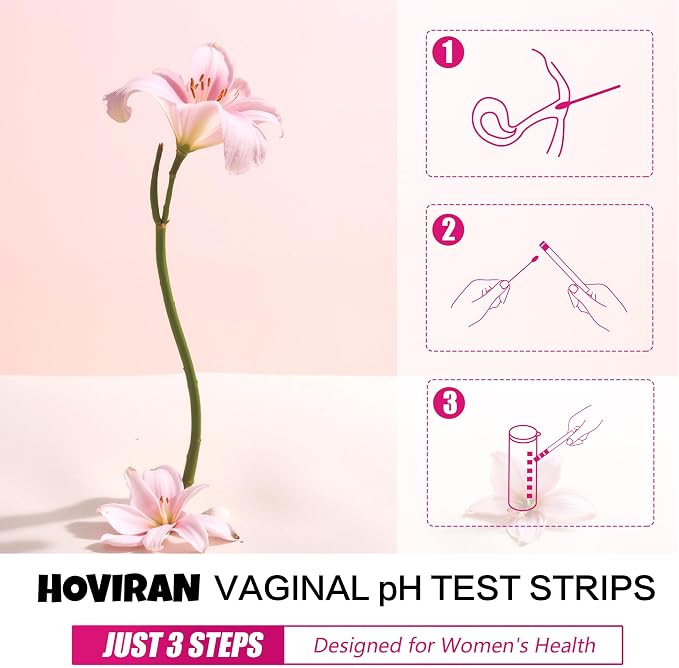 Vaginal pH Test Strips for Woman, 50 ct Yeast Infection & BV Monitor Test | At Home Feminine pH Test Kit, Reliable Women pH Testing for Acidity & Alkalinity Balance