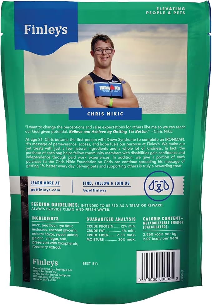 Finley's Training Treats Duck Soft Low Calorie Dog Treats, 16oz, 6 Pack | Limited Ingredient for Puppies and Adult