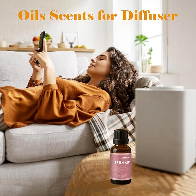 AmaKane Fresh Air Fragrance Oil, Summer Essential Oil for Diffuser, Fragrance Oil for Candle Making, DIY Soap Making Scents, Diffuser Oils for Home, Aromatherapy Oils, 30ml