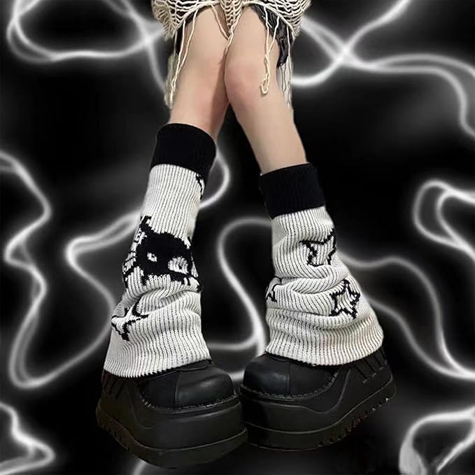 Sexybody Women's Leg Warmers Fashion Knit Warmers Long Socks Cute Y2K Kawaii Japanese Lolita Harajuku Accessories for Girls