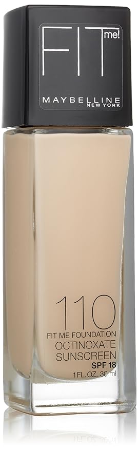 Maybelline Fit Me Dewy + Smooth Foundation, Porcelain, 1 fl. oz. (Packaging May Vary)