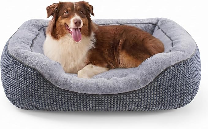Large Dog Beds Large Sized Dog, Washable Orthopedic Warming Soft Sleeping Durable with Anti-Slip Bottom