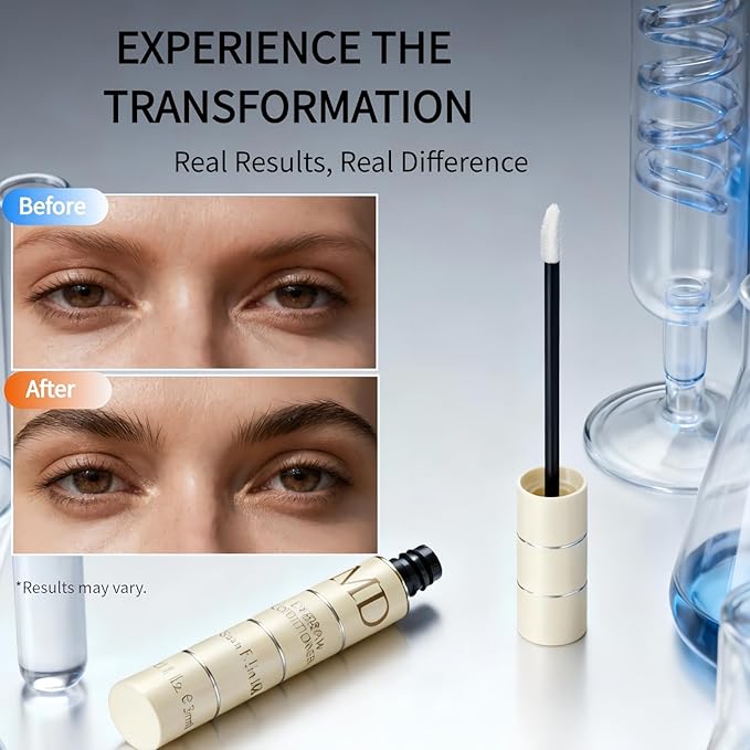 MD® Brow Conditioner: Physician-Formulated Eyebrow Serum for Sparse & Thinning Brows – Peptide & Biotin Formula for Defined, Fuller Looking Brows – Hormone-Free & Made in USA – 3mL