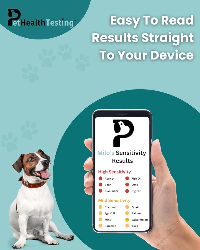Dog Food Intolerance Test | Sensitivity Test Kit | Food Test | Accurate for All Breeds and Ages | Easy to Use | Non-Invasive Fur Sample | 375 Item Test | Results Report in 3 Days | U.S Based Testing