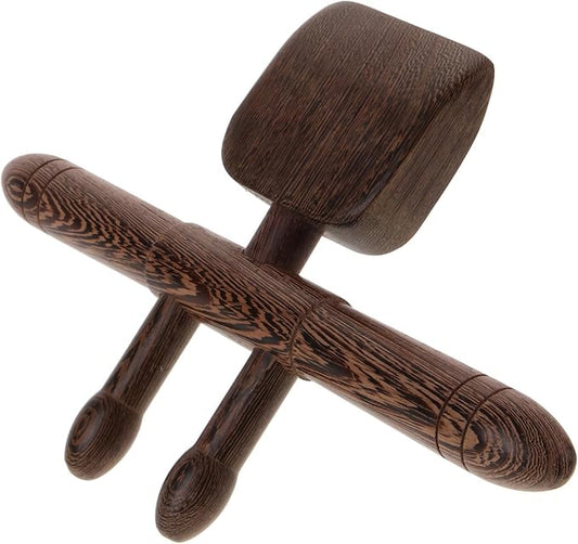 Holibanna Neck and Back Massager for Relaxing Muscle Handheld Wooden for Acupuncture Massage, Lightweight and Easy to Store Wood Massaging Tool for Families and Friends