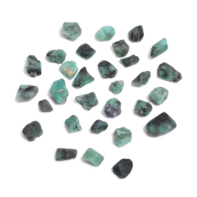 50 carats Raw Green Emerald Stone Lot, Rough Gemstone, Natural Crystals, Chakra Crystals, Healing Stones, Wholesale Pack, Jewelry Making Supply, Supply, (6 to 8pcs)