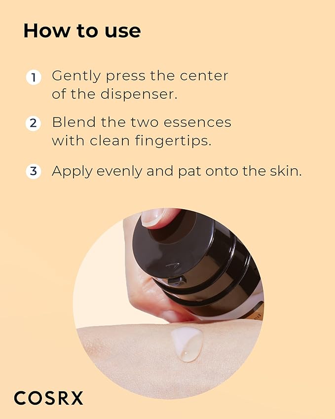COSRX Glass Skin Ritual- Snail Mucin 92 Cream + Dual Essence- Mositurize Dry and Dull Skin to Achieve Radiant Glass Skin