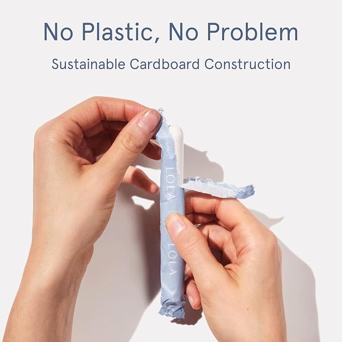LOLA 100% Organic Cotton Tampons with Cardboard Applicator, 36 Count (2 Packs of 18) - Tampons Super, Period Feminine Hygiene Products, HSA FSA Approved Products Feminine Care