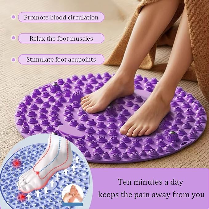 MIUPOO Foot Massage Mat,Relaxation Feet Massage Pad,Acupressure Mat for Feet,Anti Fatigue Walk Stone Acupoint Mat