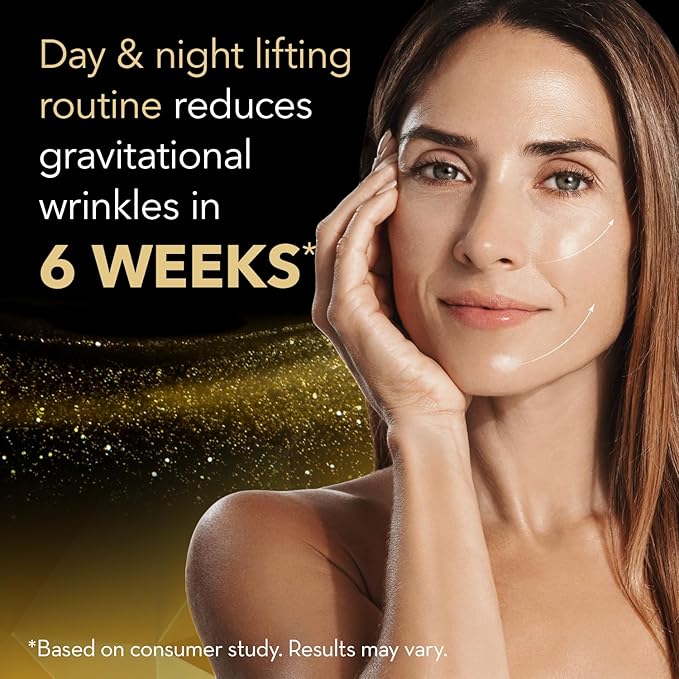 CICATRICURE Gold Lift Anti Gravitational Wrinkles Skin Care Gift Set with Day Anti-Wrinkle Cream + SPF 30, Night Anti-Wrinkle Cream & Dual Contour Eye and Lip Wrinkle Cream, 3 Pack