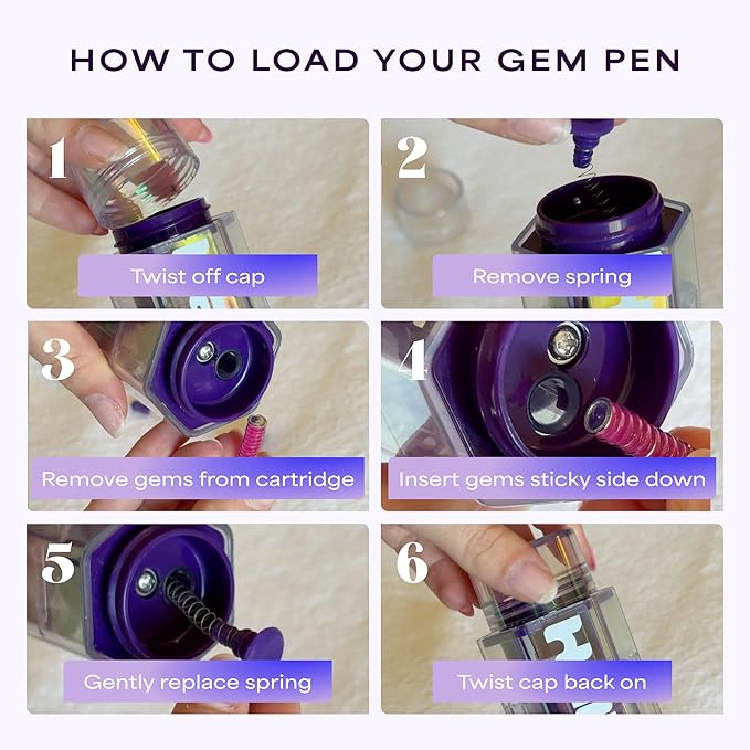 Hair Gem Pen for Girls – 240 Stick-On Hair Gems & Stamper Tool – Hair Jewels Kit for Kids, Festivals, School, Halloween, Parties, Weddings – Easy to Apply & Remove – Hair Accessories by Hally Hair