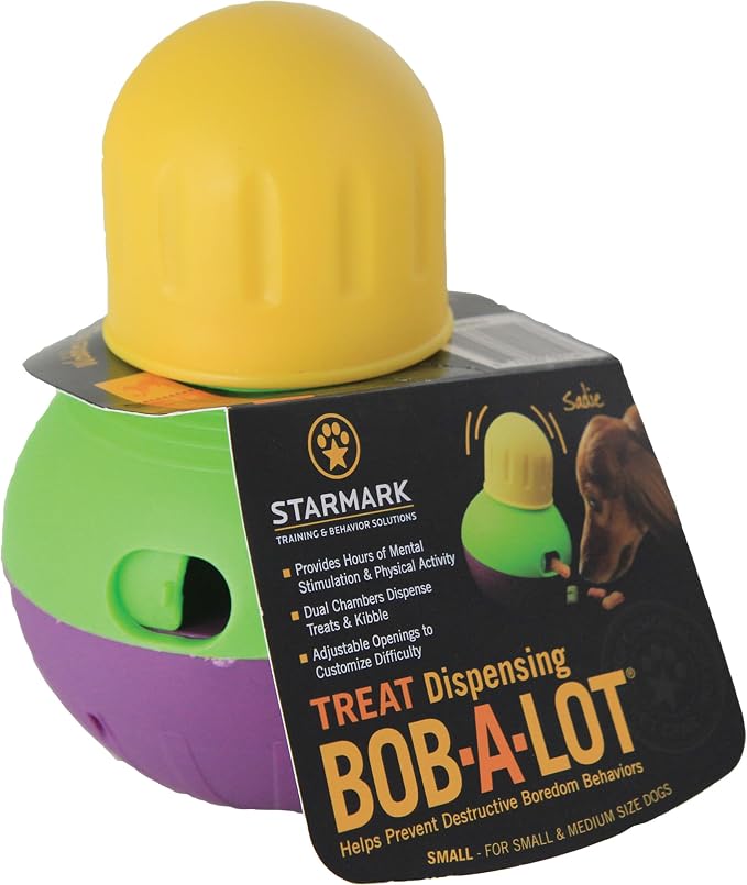 Starmark Treat Dispensing Bob-A-Lot Small Dog Interactive Feeder Toy