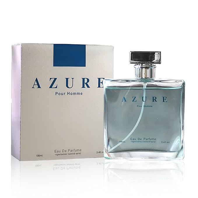 A CENTER Azure Pour Homme Cologne for Men/Eau de Parfum Natural Spray 3.4 Fl Oz Perfume for Men Suitable for All Skin Type Men Fragrance Daily Used