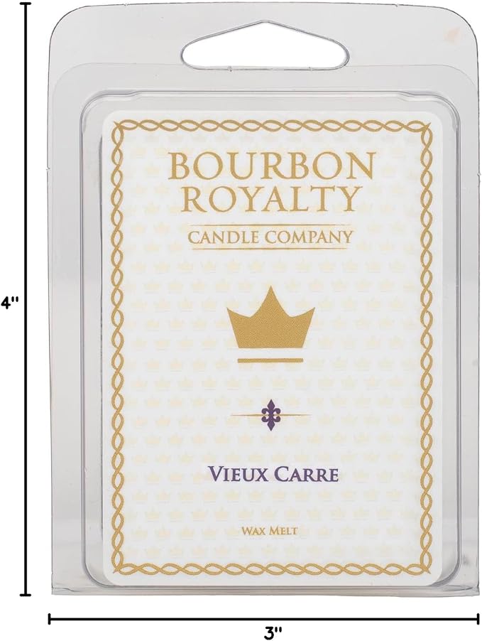 Bourbon Royalty Luxuriously Scented 2 Ounce Wax Mixer Wax Melt Cubes for Tart Burner, Vieux Carre, White