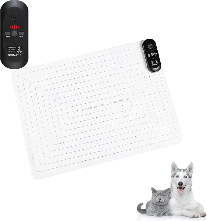 SVD.PET Pet Training Mat, 22"x16" Electric Scat Mat for Cats & Dogs, Black