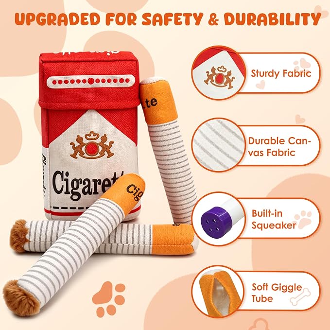 Wdmiya Funny Dog Toys for Small Medium Dogs, Squeaky Interactive Dog Toy | Hide and Seek Treat Hiding Burrow Toy, Plush Enrichment Toy, Birthday Gift and Photo Prop for Pet Lovers
