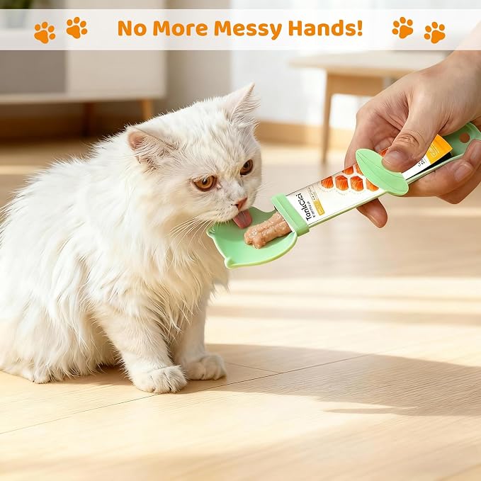 3PCS Cat Treat Spoon for Wet Food & Liquid Lickable Cat Snacks
