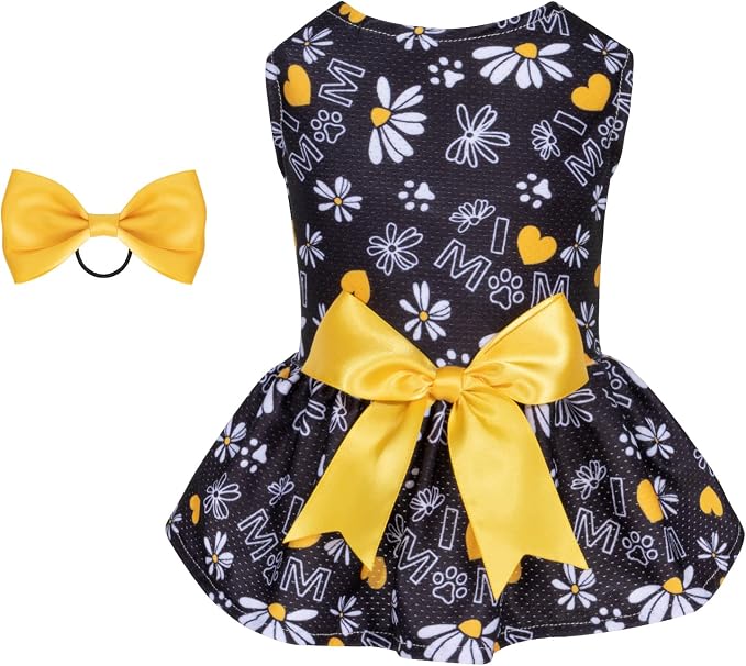 CuteBone Dog Mesh Dress Puppy Sundress Pet Outfit Summer Fashion for Small Dogs Girl Cat Clothes BF13S