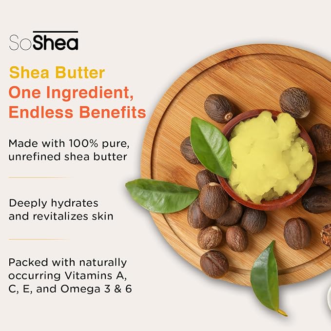 SoShea Whipped Raw Shea Butter - Turmeric |100% Pure, Unrefined African Shea Butter & Tumeric | Cold-Pressed & Processed -Rich Natural For Dry & Sensitive Skin, Face & Hair | Vegan | 11.50 oz