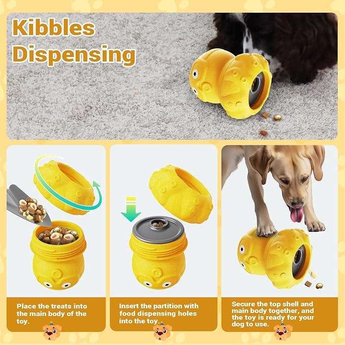 3-in-1 Dog Frozen Treat Toy, Interactive Dog Toys for Aggressive Chewers, Dogs Treat Dispenser Toy, Keep Your Pup Busy, Anxiety Relief for Dogs Toys, Octopus