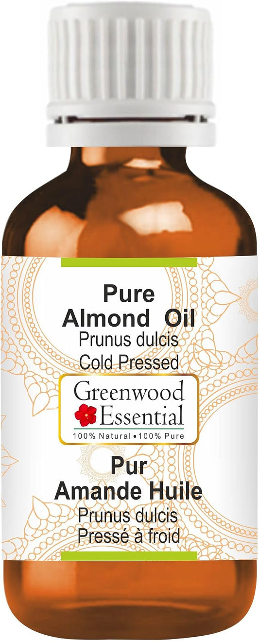 Greenwood Essential Pure Almond Oil (Prunus dulcis) Cold Pressed 10ml (0.33 oz)