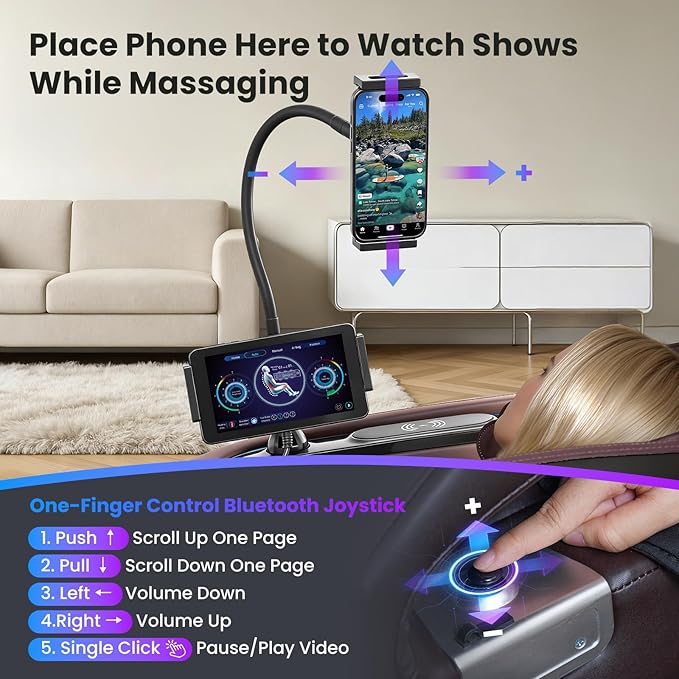 4D Music Rhythm Massage Chair Full Body Recliner, 2025 Unique Sonic Resonance Zero Gravity SL-Track Shiatsu with Knee Heating Blanket AI Voice Bluetooth Foot Roller Body Scan Airbags G9 Black