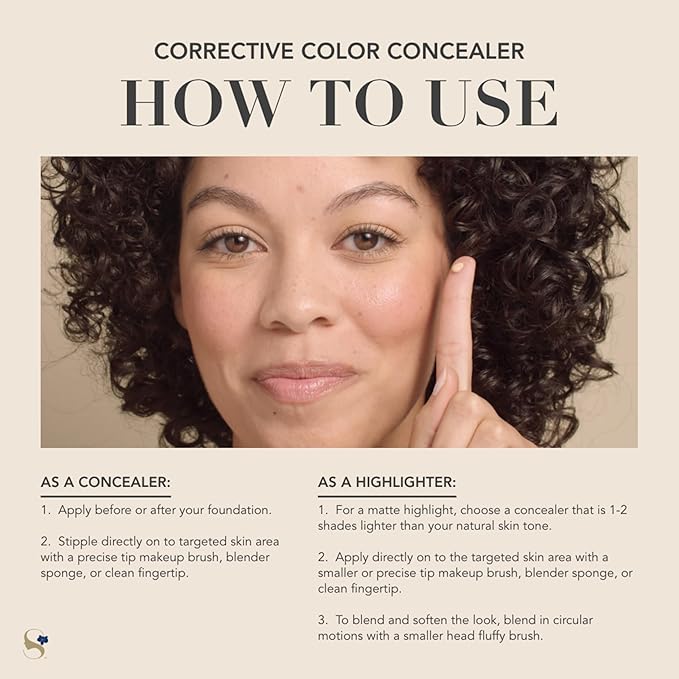 SeneGence Corrective Color Concealer, Green, 0.25 Fl Oz, Anti-Aging Benefits, Hydrating Aloe Vera Juice, Vitamin B & E for Even Skin Tone and Flawless Coverage