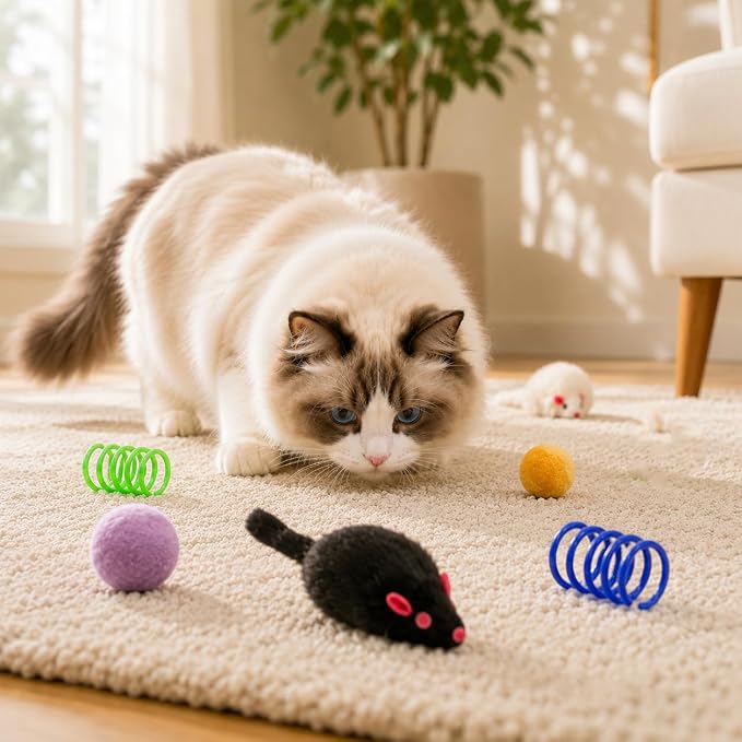 Cat Toys for Indoor Cats, 46 Pack Interactive Cat Toy Set for Kitten