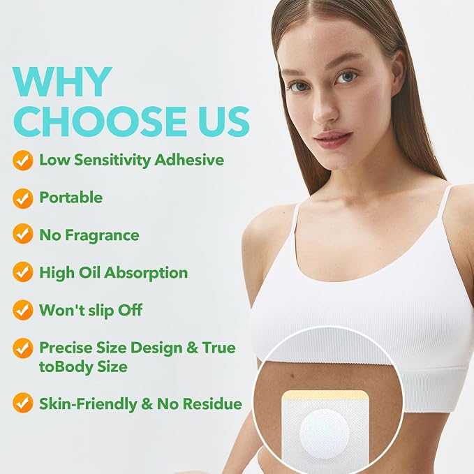 Castor Oil Patches, 50PCS Castor Oil Belly Button Patch Disposable Organic Cotton Self-Adhesive Pads for Belly Button, Anti Leakage Design, Breathable & Portable, No Wash