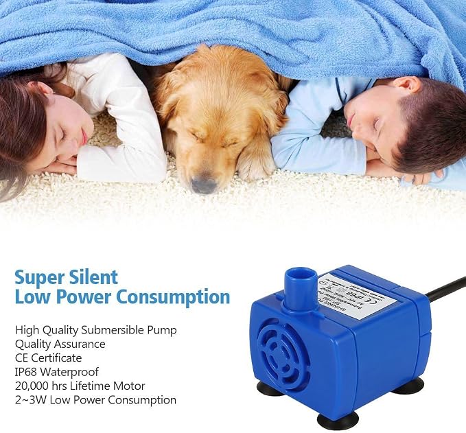 iPettie Tritone Ceramic Cat Water Fountain, Heavy-Duty Waterer for Pets | 2.1 Liters / 2.2 Quart Filtered Water Purifier with Replacement Filters and Foam, White