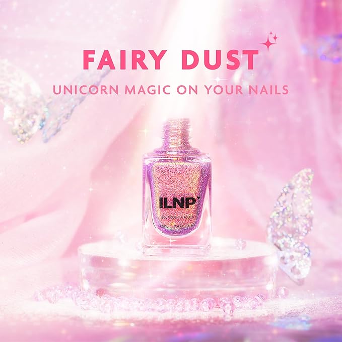 ILNP Fairy Dust - Magical Violet Holographic Jelly Nail Polish