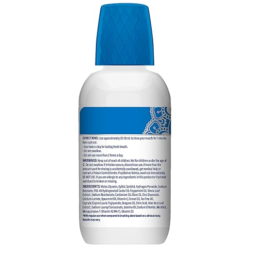 GuruNanda Oxyburst Teeth Whitening Mouthwash – Alcohol & Fluoride Free, with Hydrogen Peroxide & 7 Essential Oils, for On-The-Go Freshness, TSA Friendly, Wild Mint, 3 fl oz (Pack of 2)