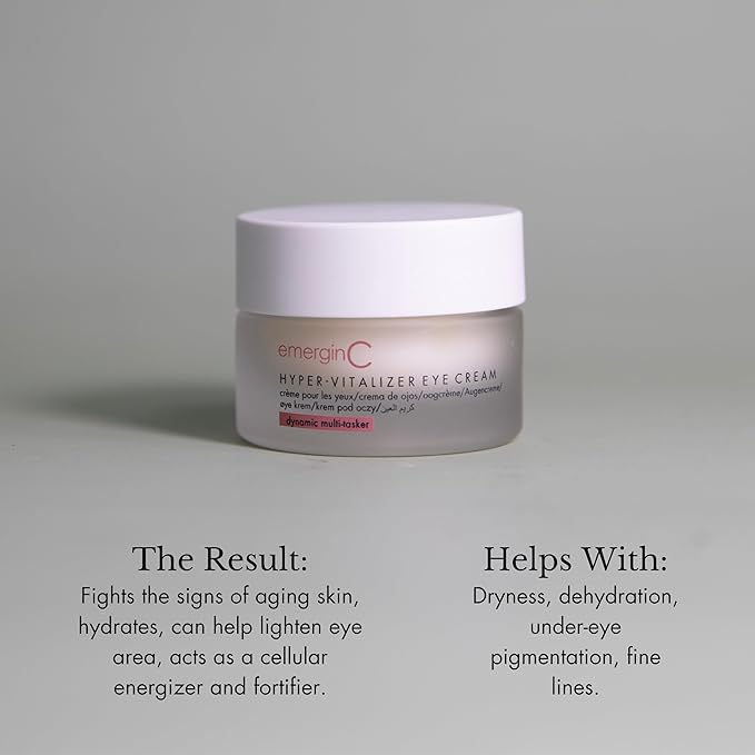 emergin C Hyper-Vitalizer Eye Cream - Antioxidant-Rich Anti-Aging Eye Cream with Vitamin C to Combat the Appearance of Dark Circles + Fine Lines (0.5 oz, 15 ml)