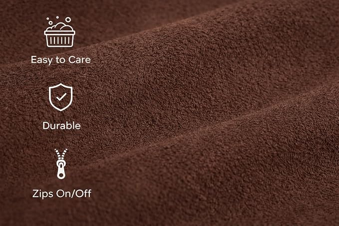 Orthopedic Memory Foam Dog Bed 7" Inch Thick Extra Large Dog Bed With Pillow Brown 50"x34"x10" Includes Waterproof Liner & Durable Removable Cover With Smart Design