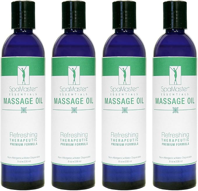 Master Massage Refreshing Massage Oil, 8 oz. Pack of 4