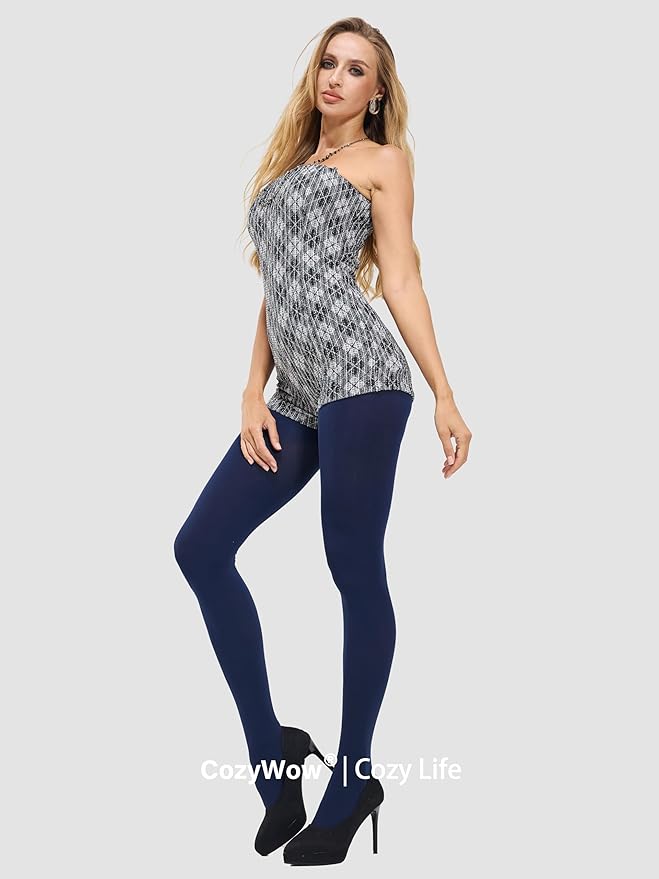 CozyWow Women's 80D Soft Opaque Tights, High Waist Solid Color Womens Tights with 30+ Colors