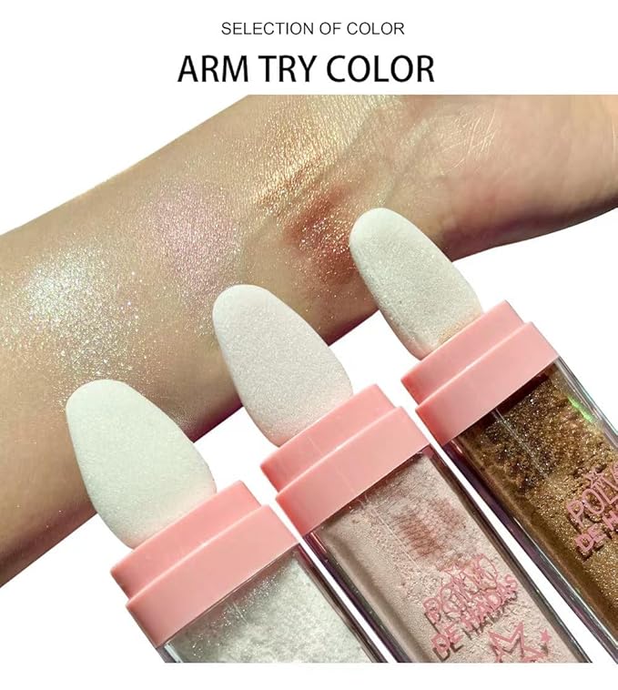 Gold Glitter Powder, Sparkling Neon Outfit Party Rave Festival Accessories Body and Face Highlighter Makeup.(05# Gold)