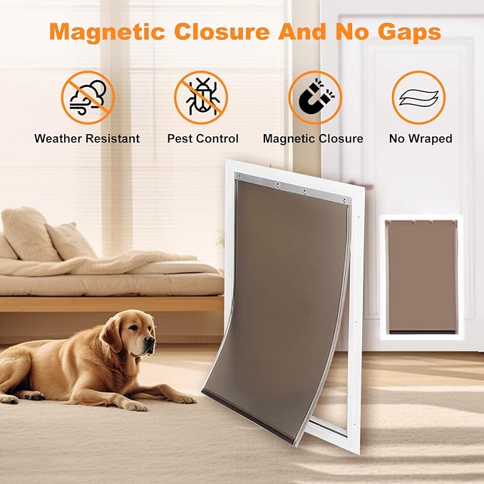 PAC11-11038 Dog Door Replacement Flap - Pet Doggie Replacement Flap Door with Screws Fits PetSafe, Medium Size 12 7/8" x 8 1/8"