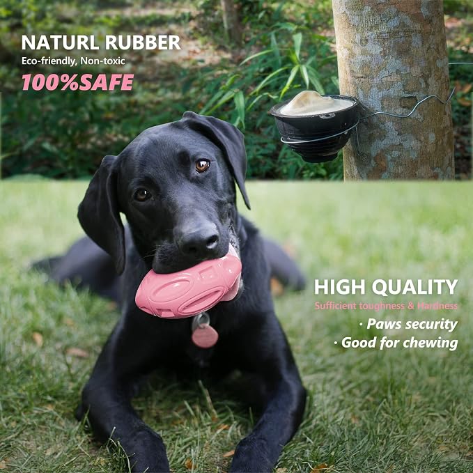 EASTBLUE Dog Toys for Aggressive Chewers, Indestructible Squeaky Football
