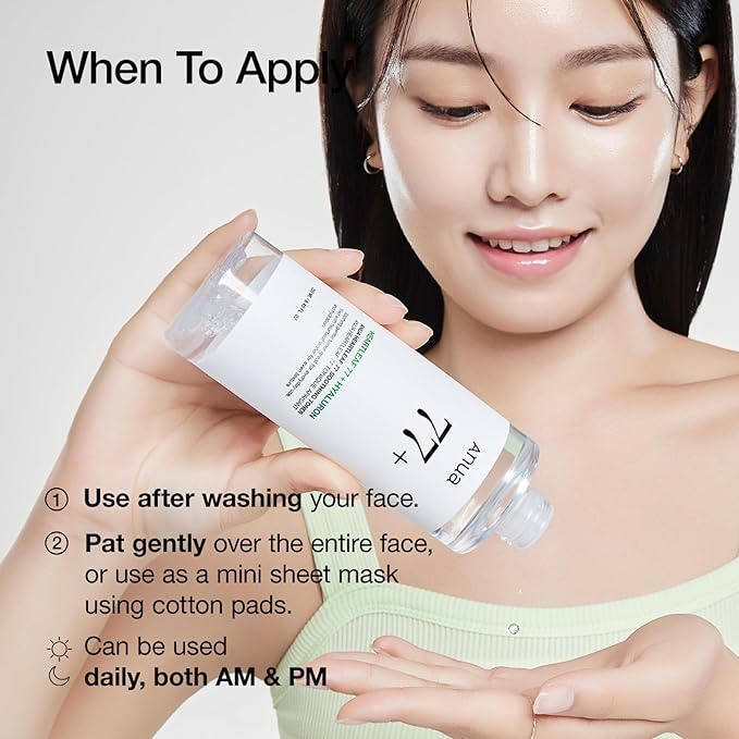Anua Heartleaf 77 Soothing Toner I pH 5.5 Skin Trouble Care, Calming Skin, Refreshing, Purifying (500ml / 16.9 fl.oz.)